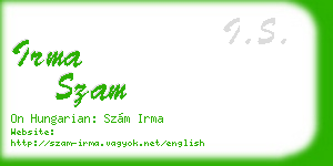irma szam business card